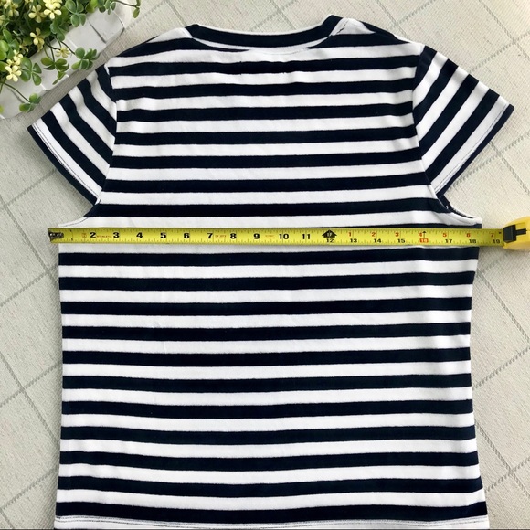 {Madewell} Velvet Velour Striped Top - Picture 8 of 8